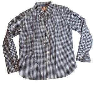 Brooks Brothers Red Fleece Shirt XXL Mens Blue Gingham Check Cotton Button Down